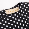 Kate Kasin Girls Sleeveless Round Neck Vintage Retro Cotton Black Dress White Dots Summer Dress KK000250-19